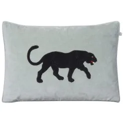 Chhatwal & Jonsson Kussenhoes Met Geborduurde Zwarte Panter, 40x60 Cm