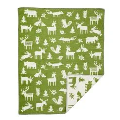 Klippan Yllefabrik Forest Wollen Babydeken Katoen