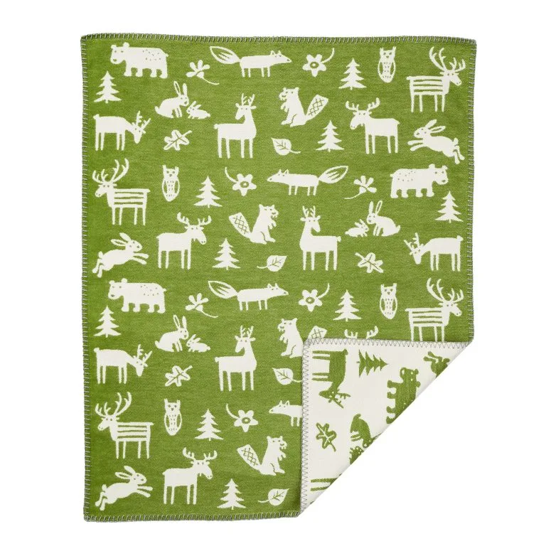 Klippan Yllefabrik Forest Wollen Babydeken Katoen 3 Klippan Yllefabrik Forest Wollen Babydeken Katoen