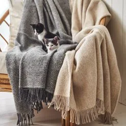 Scandi Living Sandstone Wollen Plaid 130x180 Cm -Kussens winkel 45453 02 03 2ce8ee333c