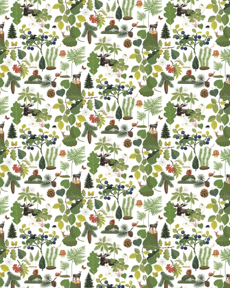 Arvidssons Textil Skogsliv Stof 3 Arvidssons Textil Skogsliv Stof