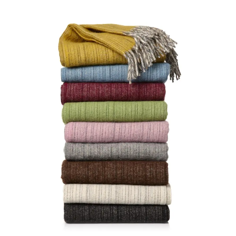 Klippan Yllefabrik Björk Wollen Plaid 4 Klippan Yllefabrik Björk Wollen Plaid - Afbeelding 2