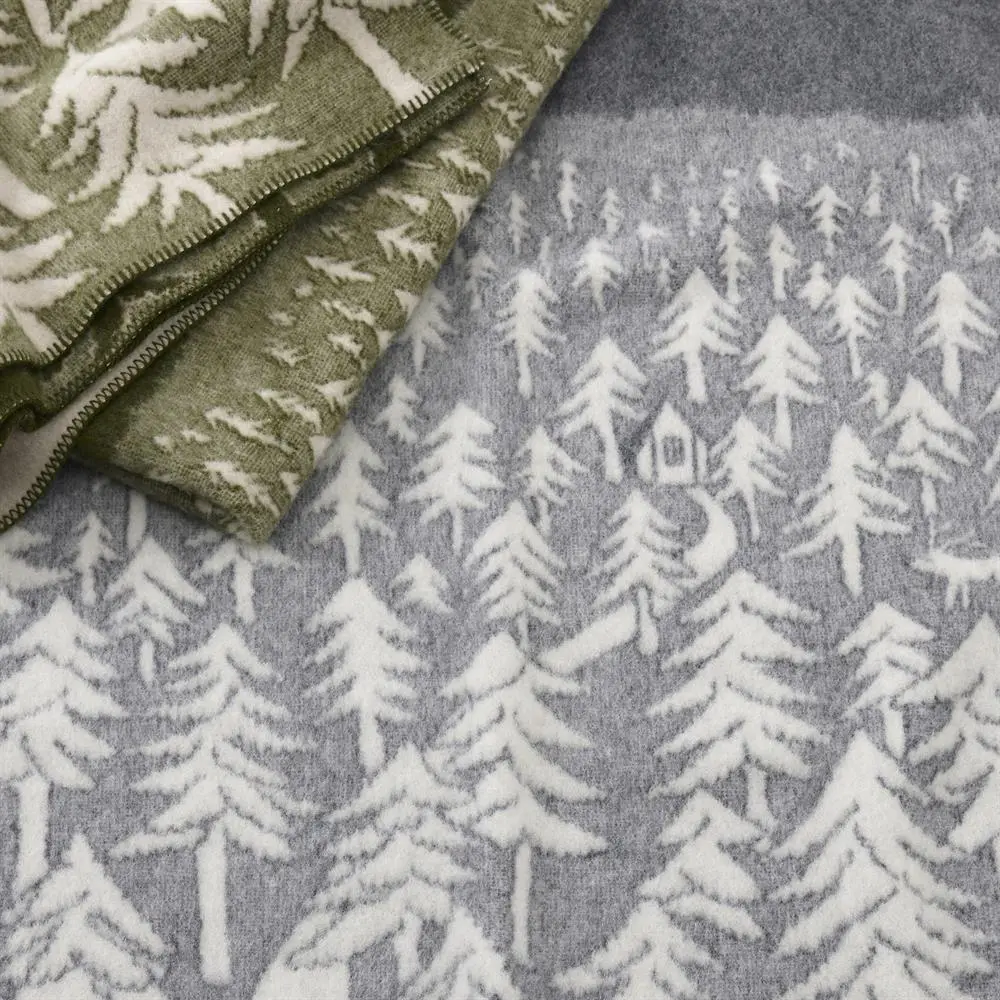 Klippan Yllefabrik House In The Forest Wollen Deken 4 Klippan Yllefabrik House In The Forest Wollen Deken - Afbeelding 2